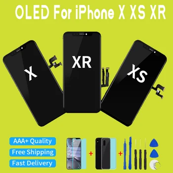 OLED LCD iphone X İçin LCD XR 11 Ekran OLED Pantalla Ekran Dokunmatik Ekran Digitizer Meclisi iPhone X XS Max LCD ekran
