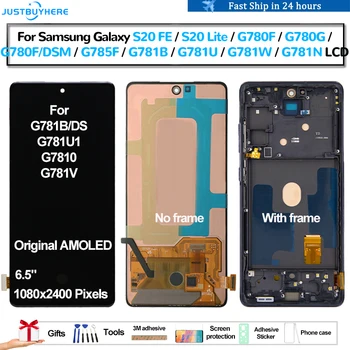 Orijinal AMOLED Samsung Galaxy S20 FE S20 Lite G780F G781B G785F Pantalla lcd Ekran Dokunmatik Panel Ekran Digitizer Meclisi