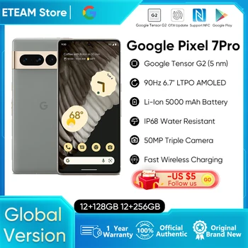 Orijinal Google Pixel 7Pro Küresel Sürüm 5G kilidi açılmamış akıllı telefon Piksel 7pro 6.7 