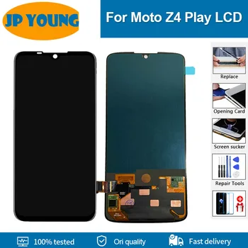 Orijinal yeni Motorola Moto Z4 Oyun LCD ekran dokunmatik ekranlı sayısallaştırıcı grup Değiştirme Yanık Gölge Moto Z4 LCD