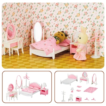 Orman Aile yatak odası mobilyası 2022 Yeni Bebek Evi Aksesuarları Minyatür 1/12 Başucu Masa Minyatür Aksesuarları Minyatür Oyuncaklar