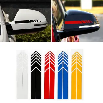 Oto Araba Sticker Olmayan Solma Moda Renk Şerit Araba Sticker Yarış Şeritler Yan Dikiz Aynası Dekor Çıkartması