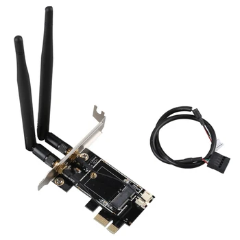 PCI-E X1 to M. 2 NGFF E-Anahtar WiFi kablosuz Ağ Adaptörü Dönüştürücü Kartı için Bluetooth ile masaüstü bilgisayar