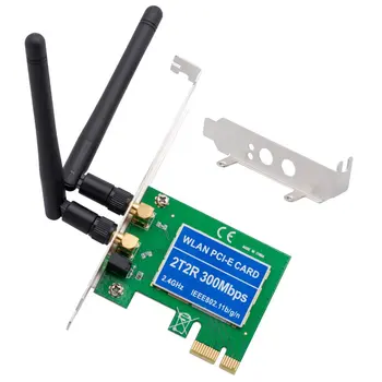 PCIe Kablosuz 300Mbps Dahili PCIe WiFi Kartı PCI Express Ağ Kartı bilgisayar masaüstü 2.4 GHz Çift Anten 2T2R PCI-e WLAN Kart