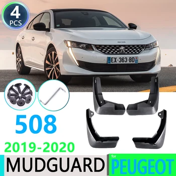 Peugeot 508 için 2019~2020 Araba Çamurluk Çamurluk Çamur Flaps Guard Sıçrama Flap Araba Aksesuarları
