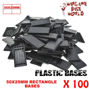 Plastik tabanlar 100 adet 50x25mm Dikdörtgen tabanlar büyük kalite
