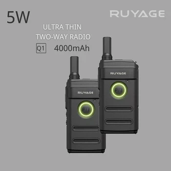 PMR 446 Walkie Talkie Taşınabilir Ultra İnce İletişim Radyolar Profesyonel Talkie Walkies İki Yönlü Telsiz Alıcı-verici Ruyage Q1