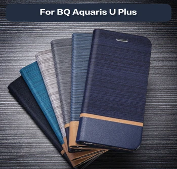 Pu Deri Telefon Çanta Kılıf Için BQ Aquaris U Artı Flip Kitap Kılıf Için BQ U Artı Iş Cüzdan Kılıf Yumuşak Tpu Silikon arka kapak