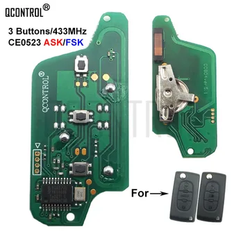 QCONTROL Uzaktan Anahtar devre CİTROEN C5 C4 C3 C2 Berlingo Picasso Otomatik Kilit (CE0523 ASK / FSK) 3 Düğmeler