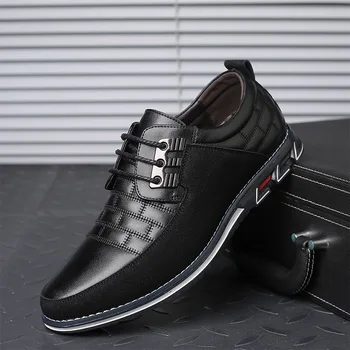 Rahat deri ayakkabı Erkekler için Moda Erkek erkek resmi ayakkabı Ofis Konfor Erkekler iş ayakkabısı erkek mokasen ayakkabıları Dropshipping Sapato Masculino
