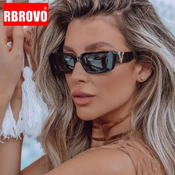 RBROVO 2022 Ins Küçük Güneş Gözlüğü Kadın Kare Lüks Gözlük Kadınlar / Erkekler Marka Tasarımcısı Gözlük Kadınlar Vintage Gafas De Sol Mujer