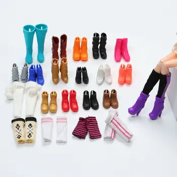 Renkli Kadın Ayak Uzunluğu 2.2 cm Moda Kahraman Bebek Çizme Bebek Ayakkabı Çorap Aksesuarları Uzun Diz Çizmeler