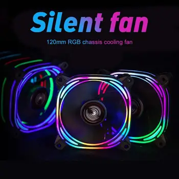 RGB PC Fan 12V 6 Pin 12cm Soğutma Soğutucu Fan Denetleyicisi ile Bilgisayar için Sessiz oyun kasası