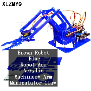 Robot Kol Kiti Montaj Akrilik Makine Kol Manipülatör Pençe Robot arduino İçin Maker Öğrenme Dıy Robot Kiti