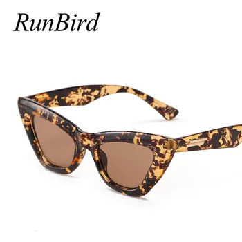 RunBird Ins Popüler Moda Kedi Gözü Kadın Güneş Gözlüğü Retro Marka Tasarımcısı Yeşil Gözlük Shades UV400 Erkekler güneş gözlüğü 5564