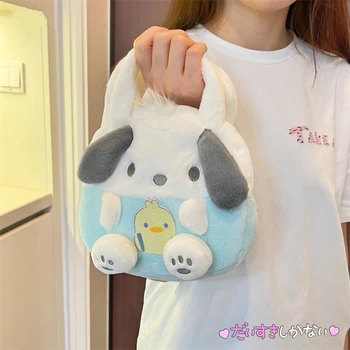 Sanrio Kawalii Kuromi Benim Melody Cinnamoroll Pochacco Pom Pom Purin peluş oyuncak Japon Kız Karikatür Peluş Çanta doğum günü hediyesi