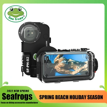 Seafrogs Su Geçirmez Silikon Akıllı Kılıf Kapak iphone 14 14 Pro 14 Pro Max Sualtı Dalış Fotoğraf Ekipmanları Aksesuarları