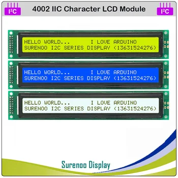 Seri IIC / I2C / TWI 4002 402 40*2 Arduino için Arkadan Aydınlatmalı Karakter LCD Modül Ekran Sarı Yeşil Mavi