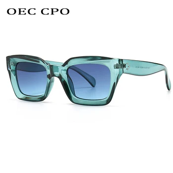 Serin Renkli Kare Güneş Gözlüğü Kadın Erkek Yeni Marka Tasarım Vintage güneş gözlüğü Kadınlar İçin Benzersiz Düz Üst Gözlük Shades UV400