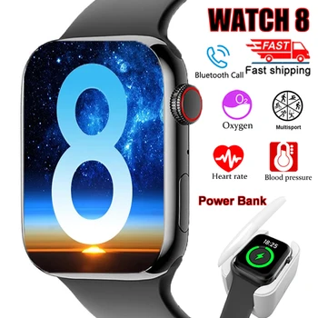 Serisi 8 akıllı saat Erkekler Bluetooth Çağrı Smartwatch Kadınlar Müzik Spor Saatler nabız monitörü Spor İzci Android IOS İçin