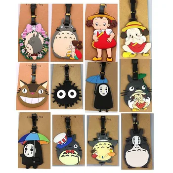 Seyahat Aksesuarları Sevimli Totoro / Hiçbir Yüz Adam Bagaj Etiketi Silika Jel Bavul KIMLIK Adres Tutucu Bagaj Yatılı Etiketi Taşınabilir Etiket