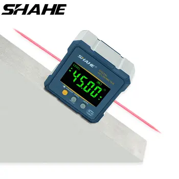 SHAHE Dijital Açı Bulucu Elektronik Seviye Lazer Dijital Seviye İletki İnklinometre Açı Ölçer Şarj Edilebilir Seviye Kutusu
