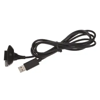 Siyah USB Oyun Denetleyicisi şarj kablosu Kablosuz Denetleyici Gamepad Joystick Güç Kaynağı şarj aleti kablosu Xbox 360 İçin