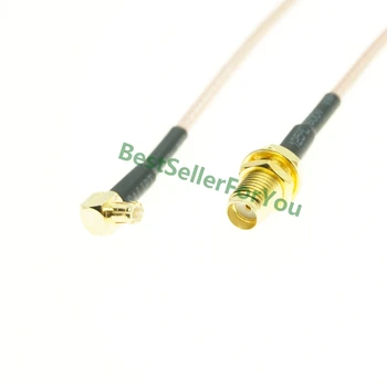 SMA Dişi Somun Bölme MCX Erkek Konnektör Dik Açı RA FİŞ RG316 Pigtail Kablo RF Koaksiyel Kablo