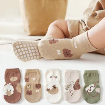 Sonbahar Kış Bebek Çorap Çocuk Kat Çorap Penye Pamuk Sıcak Çorap Bebek Kaymaz Toddler Çorap Yenidoğan Karikatür Pamuk Çorap