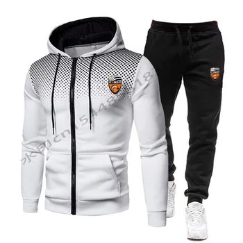 Sonbahar Kış Erkek Setleri FC Lorıent Baskı Fermuar Hoodies spor takımları Ceket Rahat Tişörtü Eşofman + koşu pantolonları Sportswea