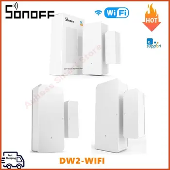 SONOFF DW2 WiFi Kablosuz Kapı / Pencere Sensörü Kapı Açık / Kapalı Dedektörleri eWeLink App Bildirimi Akıllı Ev Güvenlik Alarmı