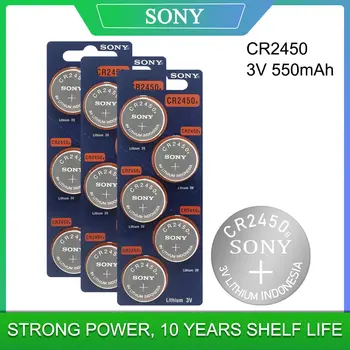 SONY CR2450 Düğme Piller KCR2450 5029LC LM2450 Cep Sikke Lityum Pil 3V CR 2450 İzlemek için elektronik oyuncak Uzaktan