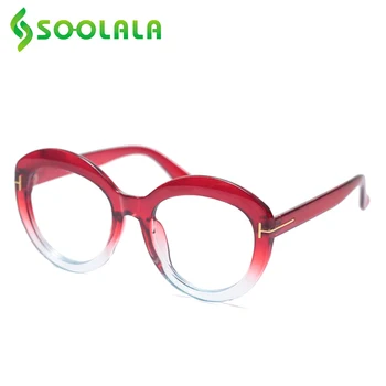 SOOLALA 2021 Hit Renk Yuvarlak okuma gözlüğü Kadınlar Bayanlar Farsighted Presbiyopik Büyüteç Büyüteç Gözlük + 0.5 0.75 ila 4.0