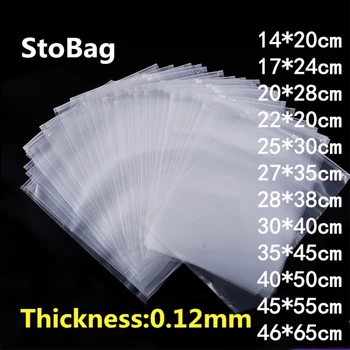 StoBag 10 adet Temizle Şeffaf Plastik Paket Bez Seyahat çanta Su Geçirmez Çanta Fermuar Kilit Kendinden Mühür Bezi OrganizerPE