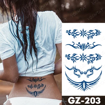 Suyu Kalıcı Mürekkep Dövmeler Vücut Sanatı Su Geçirmez Geçici Dövme Etiket Bel Göğüs Yüz Dövme Kelebek Yıldız Sahte Dövme Kadın