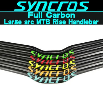 syncros Tam Karbon Fiber dağ bisikleti Parçaları Büyük Ark Kırlangıç şeklinde Gidon MTB Bisiklet Rise Gidon Geri Süpürme 20 Derece
