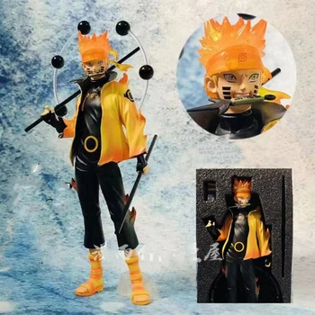 Sıcak Anime Naruto Uzumaki Naruto Şekil Rikudou Sennin Modu Shippuuden Action Figure Doll PVC Koleksiyon Model Oyuncaklar Hediyeler 27.5 cm