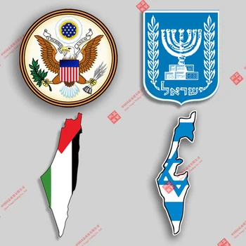 Sıcak Satış İsrail Bayrağı Yahudi Bayrağı Sticker Su Geçirmez Çıkartmaları Araba Motosiklet tekerlekli çanta Dizüstü Kask Barış Sevgi Dolu