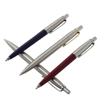 Tam Metal Tükenmez Kalem İş Yazma Kalem Yağı Kalem Otomatik Basın Tarzı Tükenmez kalem mürekkebi Dolum Okul Ofis Malzemeleri İçin