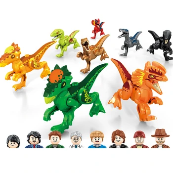 Tarih öncesi Gezegen Jurassic Yaş Dinozor Tuğla Uyumlu Legodinosaur Gelişim Oyuncak oyuncak inşaat blokları Hediyeler Promosyonlar