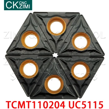 TCMT110204 UC5115 TCMT21. 51 UC5115 Karbür Uçlar Dönüm Araçları yüksek kaliteli CNC torna Kesme kesici aletler TCMT dökme demir