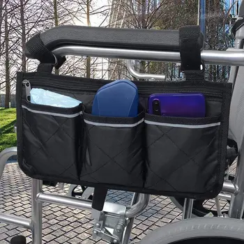 Tekerlekli sandalye Kol Dayama Yan saklama çantası Taşınabilir Cep Çoğu İçin Uygun yürüyüş tekerleri Ve Mobil Su Geçirmez Ekipman Aksesuarları