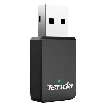 Tenda USB Kablosuz Adaptör WiFi alıcısı Dongle Mini Çift Bant Ağ Cardf PC Laptop için Windows 7 8 10 11 650 Mbps 2.4 GHz/5GH
