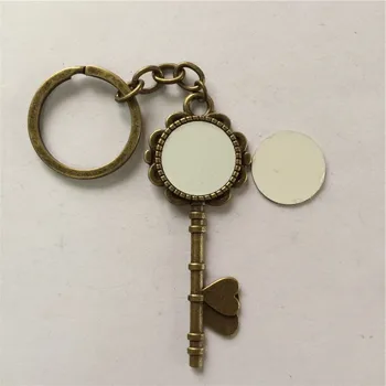 termal transfer baskılı anahtar zincirleri süblimasyon moda retro vintage anahtar takı özelleştirmek anahtarlık iki renk