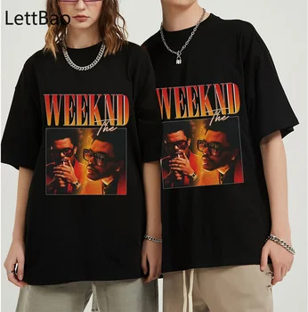 The Weeknd 2.0 90s Vintage Unisex Siyah Tişört Erkek T Shirt Retro Grafik T Shirt %100 % pamuklu tişört Erkek Kadın Üst Punk Elbise