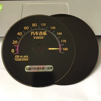Toptan 10 Disk Sınıf A 700 MB 52x Boş Siyah Hız Göstergesi Baskılı CD-R Disk