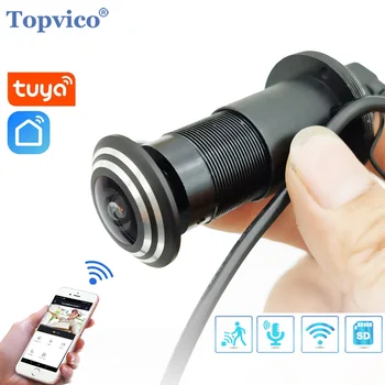 Topvico Tuya Kapı Kamera Wifi Video Hareket Algılama Video göz Görüntüleyici Kablosuz İnterkom Ev Güvenlik Koruma Otomatik Kayıt
