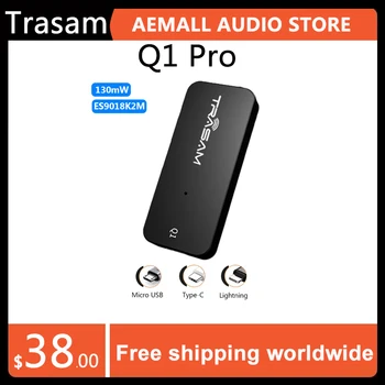 Trasam Q1 Pro DAC kulaklık amplifikatörü ES9018K2M 192kHz USB 3.5 mm Mini Taşınabilir Kulaklık Amp IOS Android için Tip-C mikro usb