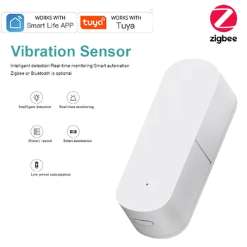 Tuya Zigbee Akıllı Titreşim Sensörü Algılama Güvenlik Koruma Akıllı Ev Gerçek Zamanlı Alarm İtme Durumu Sync İle Smartlife APP