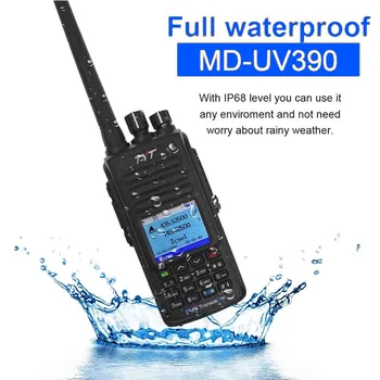TYT MD-UV390 DMR Radyo Istasyonu 5 W Walkie Talkie MD-390 IP67 Su Geçirmez 136-174 MHz & 400-480 MHz Çift Zaman Dlot Dijital Radyo
